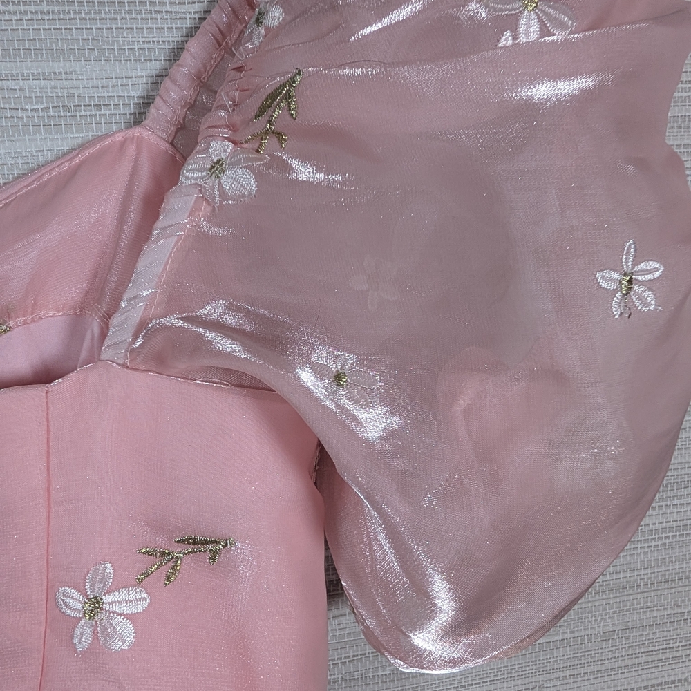x REVOLVE Skylark Mini Dress in Pink Flower Embroidery Amanda Uprichard Small - Picture 12 of 14